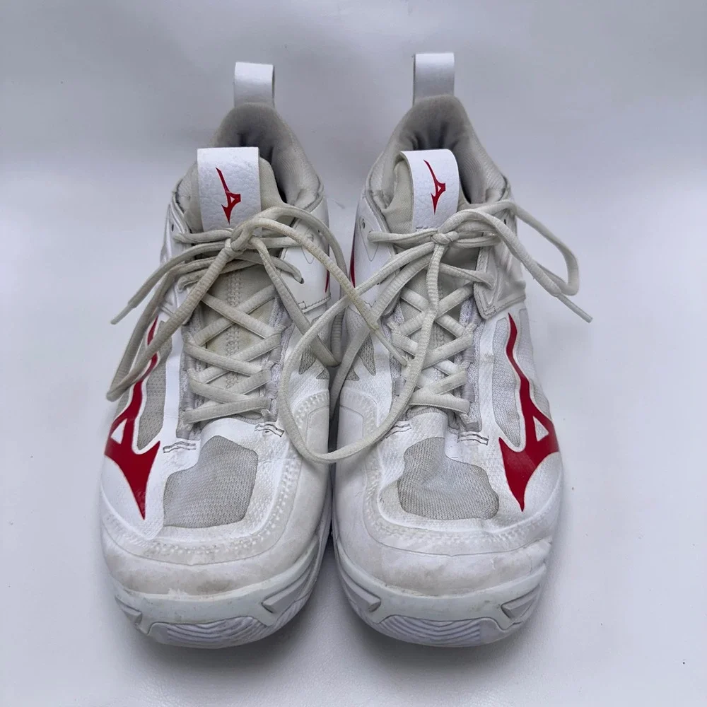 Mizuno Wave Momentum 2 Womens Volleyball Shoes White Red V1GC211261 Size 8.5